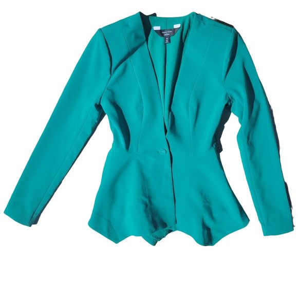 REVOLVE Womans Green Chrissy Teigen Padded shoulders Blazer Size X Small - Picture 4 of 10